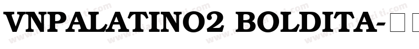 VnPalatino2 BoldIta字体转换